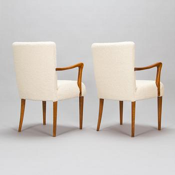 Werner West, a pair 1940's armchairs for Oy Stockmann Ab, Keravan Puusepäntehdas.