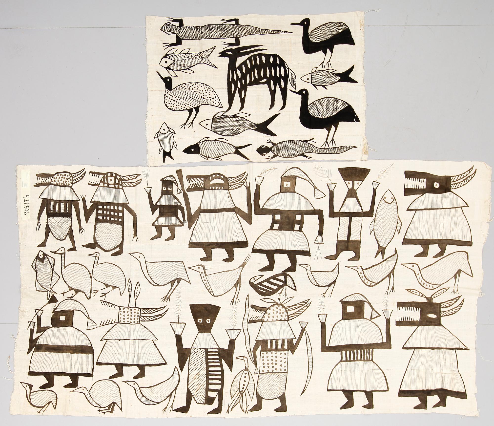 VÄGGBONADER, 2 st, Afrika, 1900-tal.