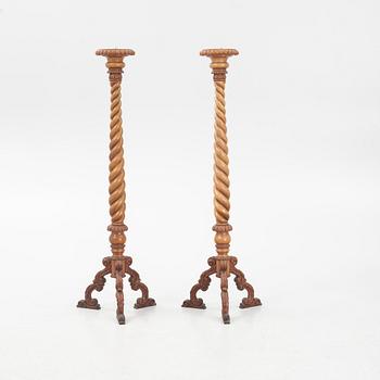 A pair of Baroque-style gueridons, later part of the 19th century.