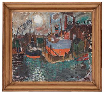 Olle Olsson-Hagalund, "Skeppsvarv, Helsingör".