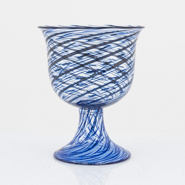 Eva Englund, a 'graal' glass goblet, Orrefors Gallery, 1982.