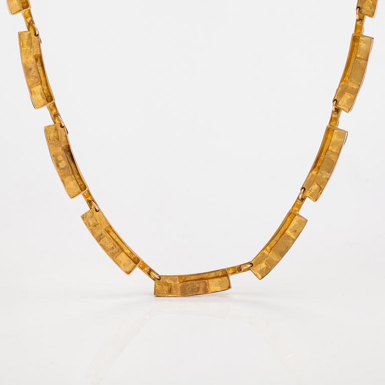 Björn Weckström, Halsband "Stor tundra", 14K guld. Lapponia 1972.