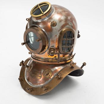 A 12-bolt diving helmet, Siebe Gorman, London, No 15013.
