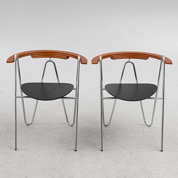 Pentti Hakala, armchairs, 6 pcs, "W-chair", Korhonen, designed in 1985.