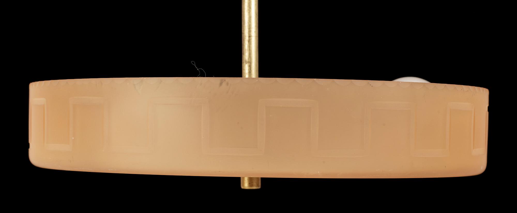 TAKLAMPA, art déco, 1920/30-tal. Höjd ca 55 cm.