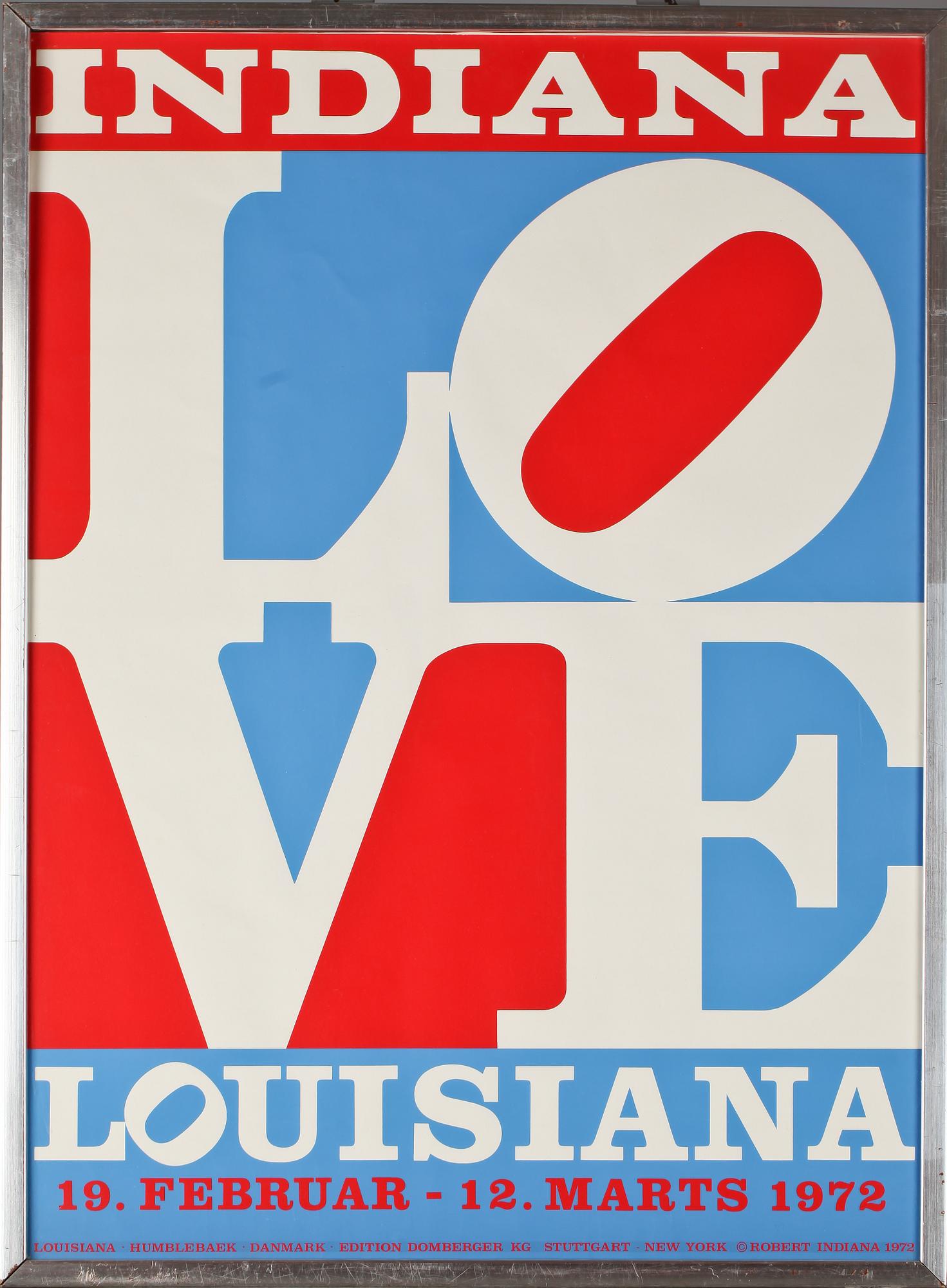 UTSTÄLLNINGSAFFISCH, Robert Indiana, Louisiana, 1972.