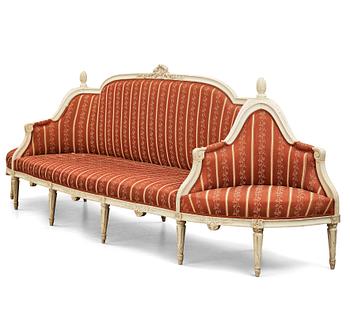 33. A Gustavian late 18th century sofa Confidante.