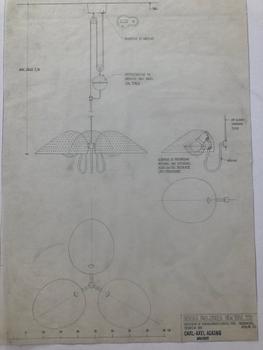 Carl-Axel Acking, taklampa, modell "958", Bröderna Malmströms Metallvarufabrik, Malmö, 1940-tal.