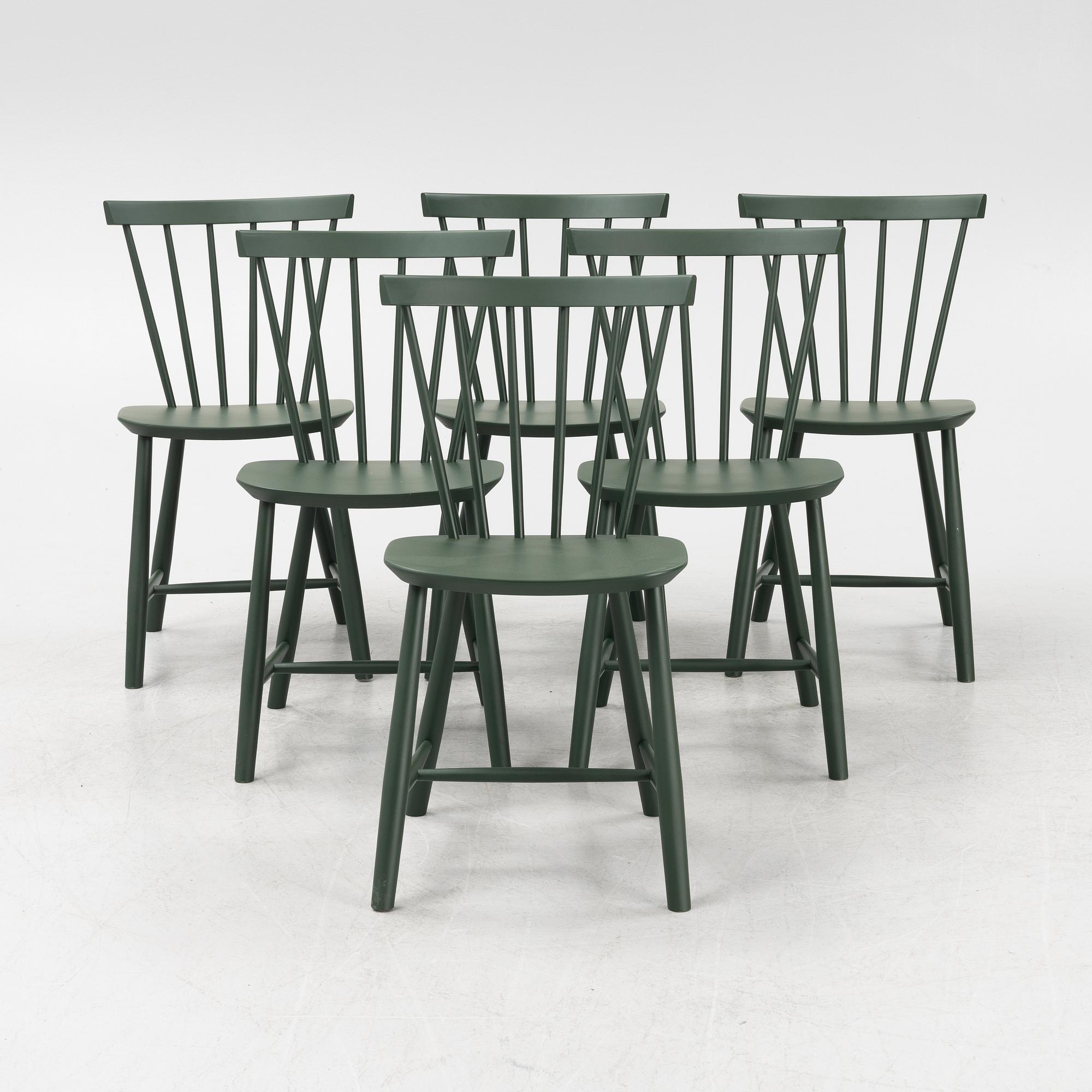 Poul M. Volther, A set of six J 46 chairs, FDB möbler.