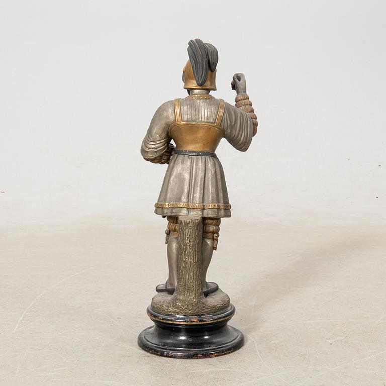 Decorative sculpture Knight in armour circa 1900.