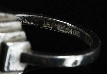 RING, silver, Wiwen Nilsson, Lund, 1947.