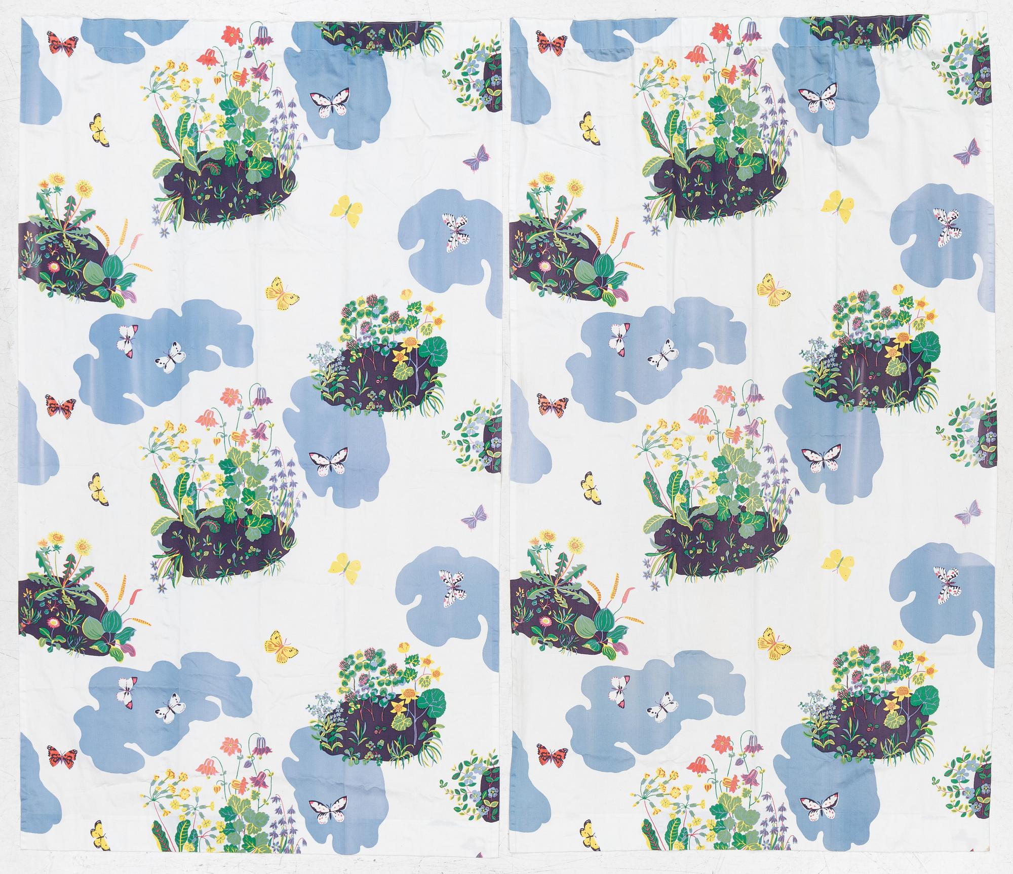 Josef Frank, gardiner, ett par, "Himmel och jord", Svenskt Tenn.