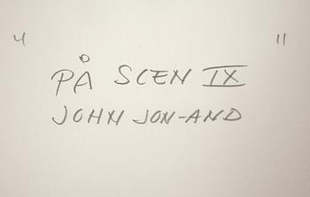 JOHN JON-AND, blandteknik, stämpelsignerad.