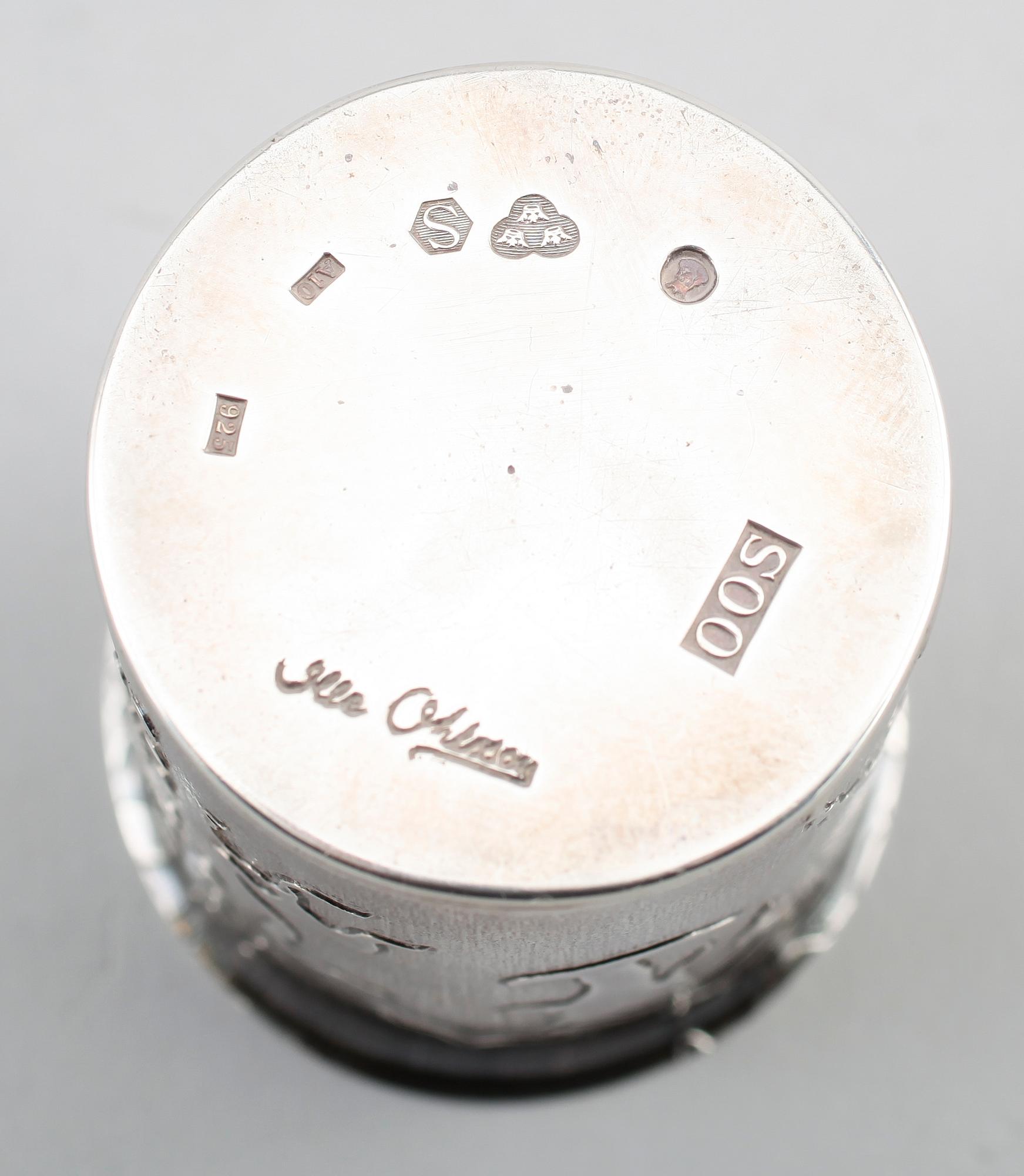 BÄGARE, 1 par, silver, Olle Ohlsson, Stockholm 1975. Vikt ca 153 g.
