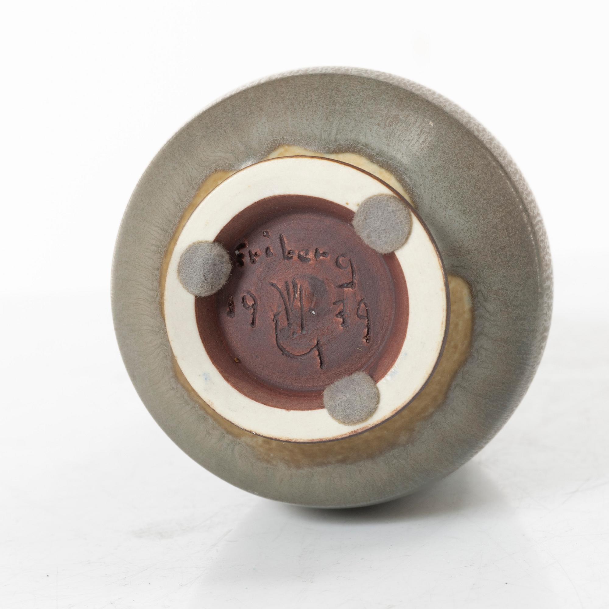 Berndt Friberg, a stoneware vase, Gustavsberg Studio, 1979.