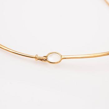 Vivianna Torun Bülow-Hübe, Necklace, 18K gold set with two moonstones, by Georg Jensen, Denmark.