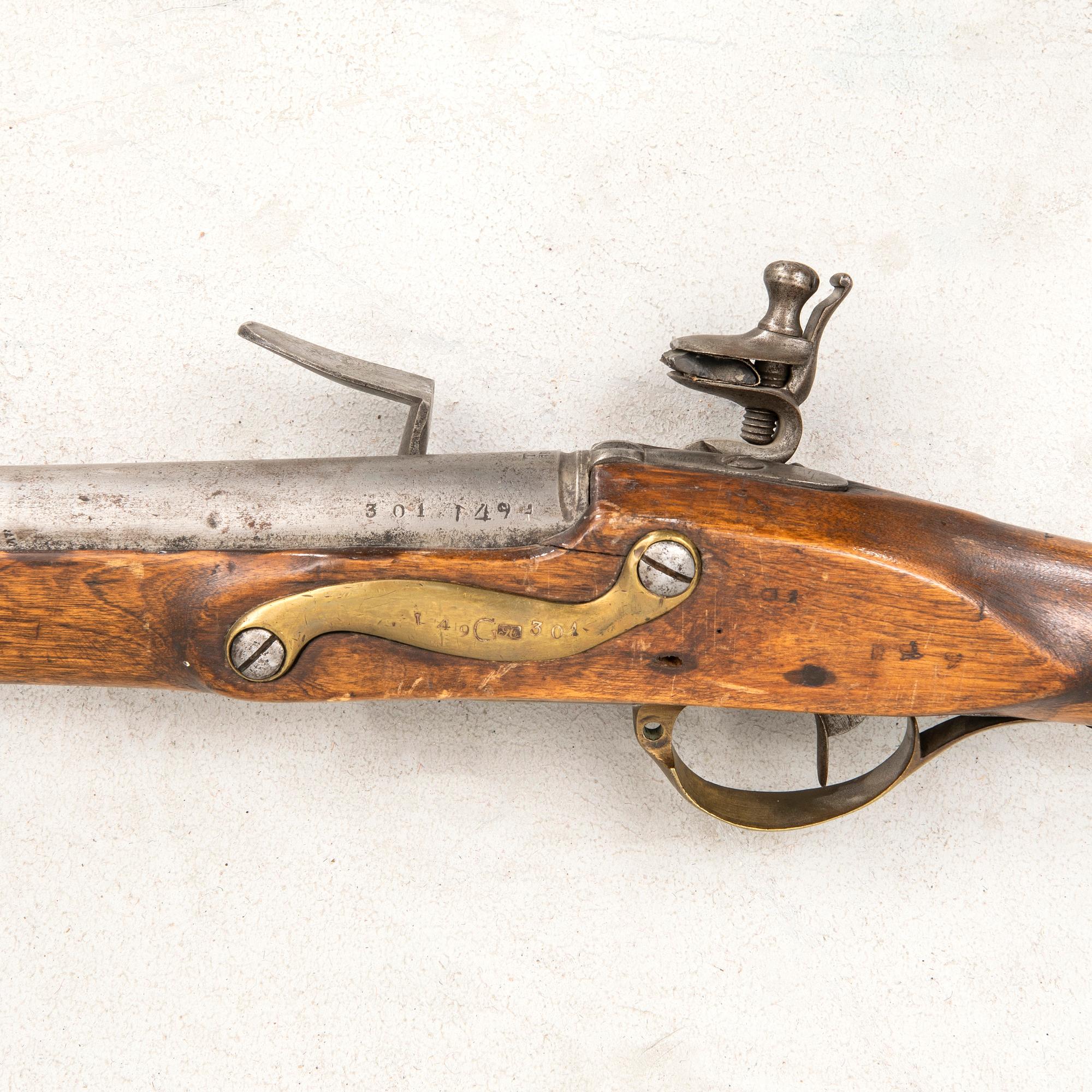Gevär flintlås Sverige, sannolikt m/1775-1805.