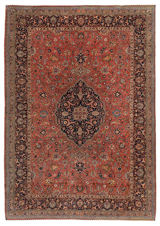 A semi-antique Tabriz carpet, Northwest Persia, c. 280 x 196 cm.