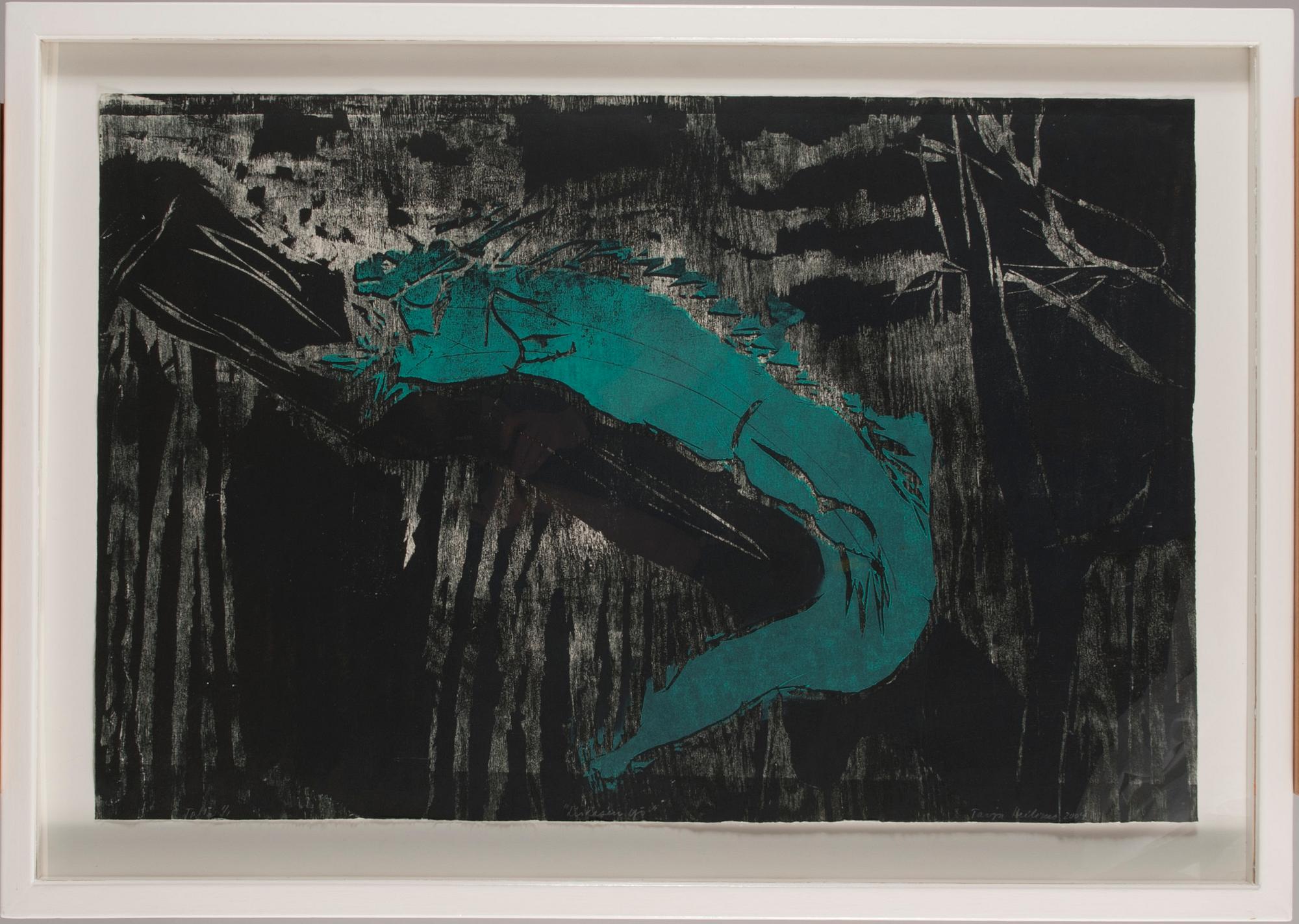 TARJA HEILIMO, träsnitt, signerat och daterat 2004, numrerat tpl'a 1/1.