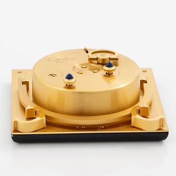 Cartier, Paris, "Pendulette", table clock, ca 75 x 75 x 7 (23) mm.
