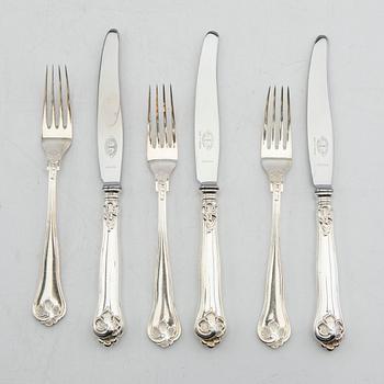 Bestick 23 dlr "Sachsisk" silver svenska importstämplar.