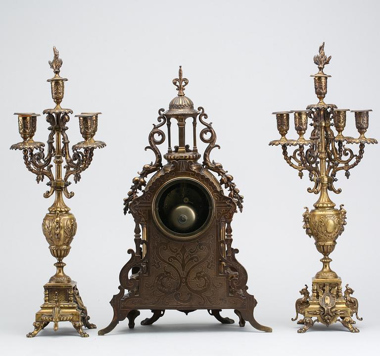 MANTEL PIECE, 2 PCS, early 20th century,