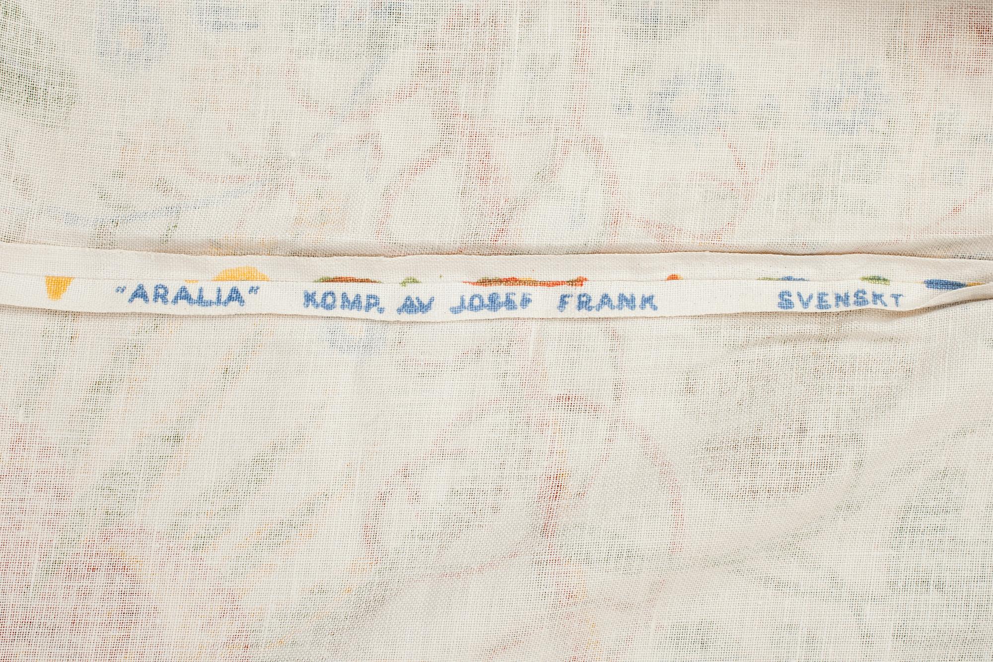 DRAPERIER, 3 våder (dubbla), "Aralia", Josef Frank, firma Svenskt Tenn, 1900-talets andra hälft.