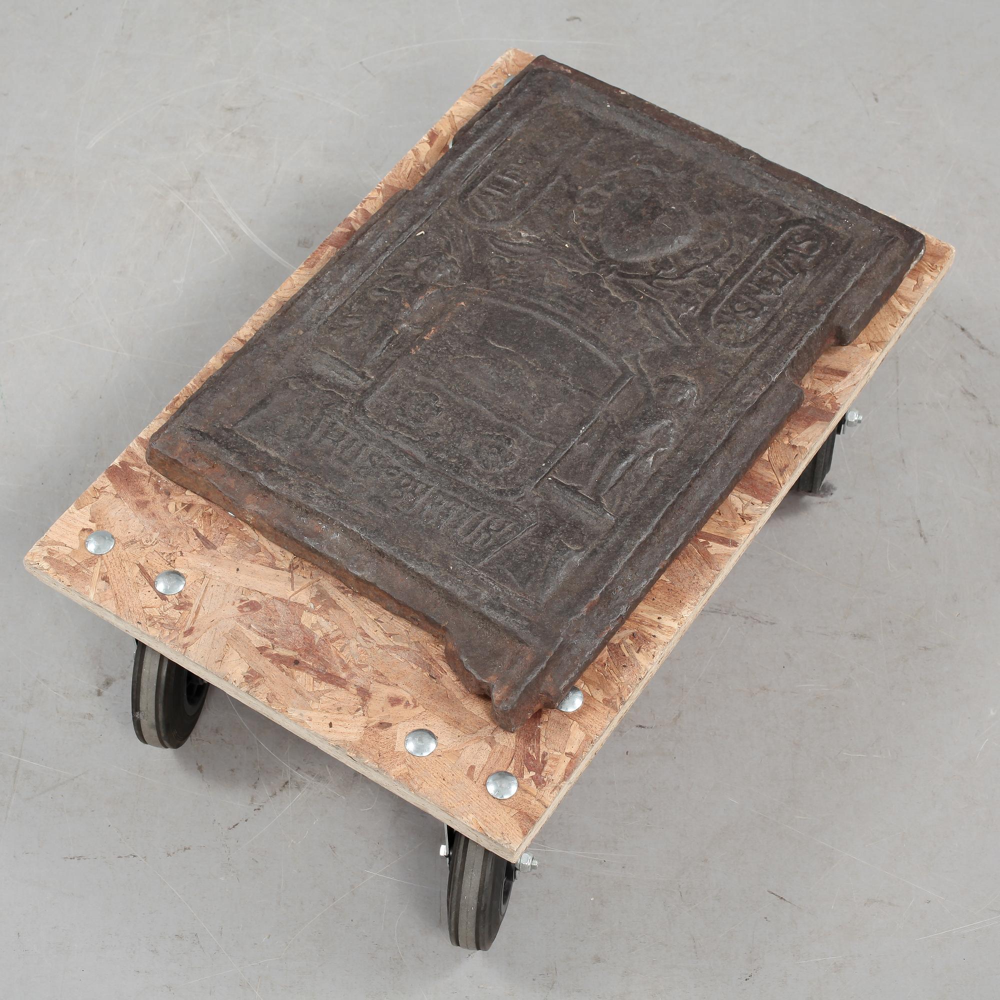 SÄTTUGNSPLATTA, gjutjärn, Husebybruk, 1700-tal.