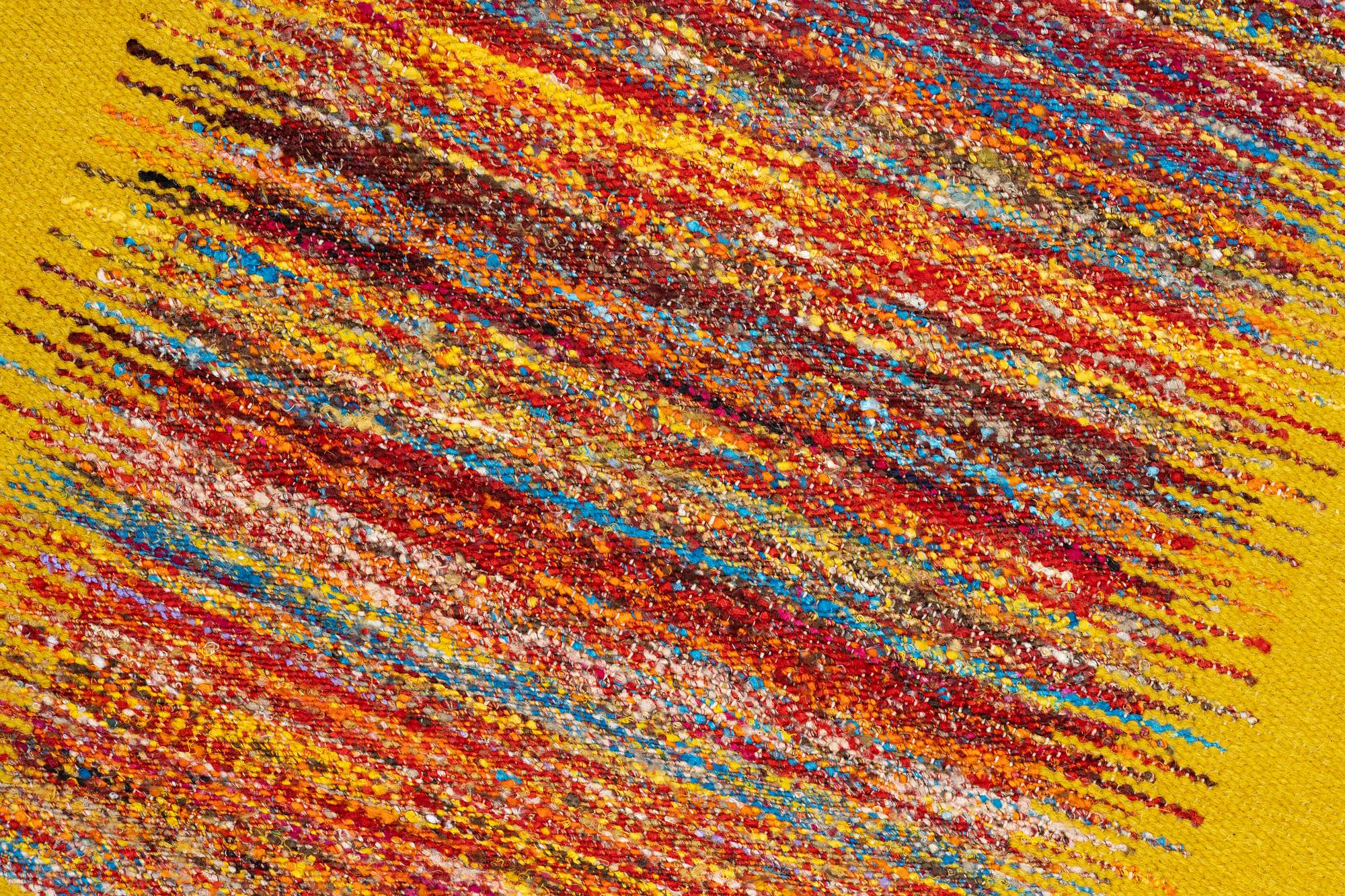 A flat-woven carpet, approx. 298 x 214 cm.