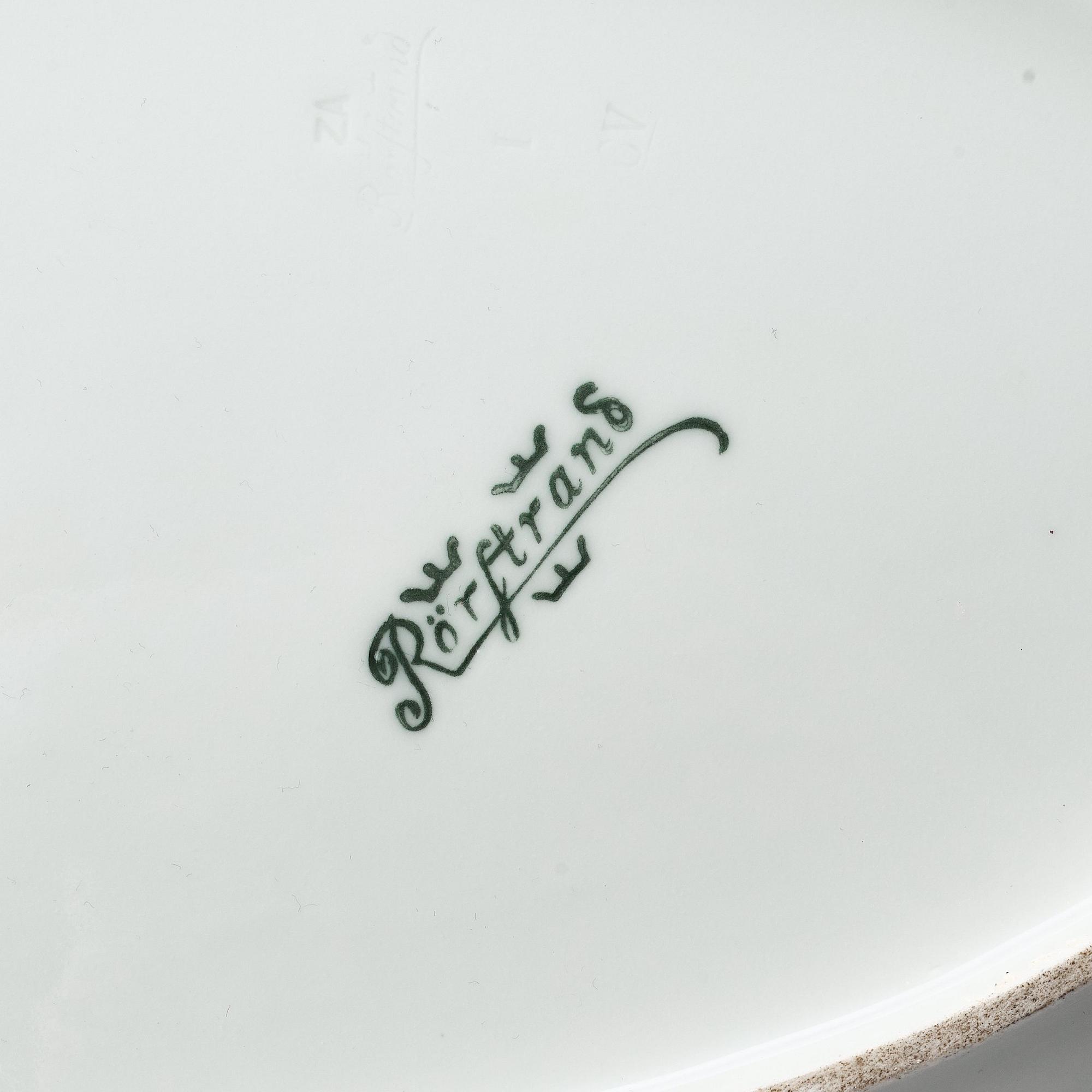 Alf Wallander, servisdelar, "Liljor/ Iris" 40 delar, porslin, Rörstrand, jugend.