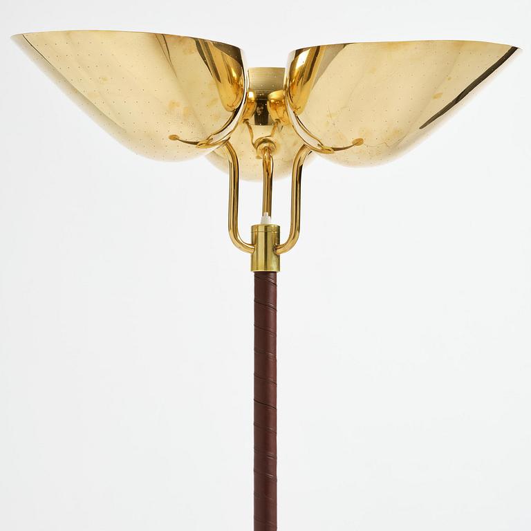 Carl-Axel Acking, a brass floor lamp model "2645", Bröderna Malmströms Metallvarufabrik, Malmö, 1940s-50s.
