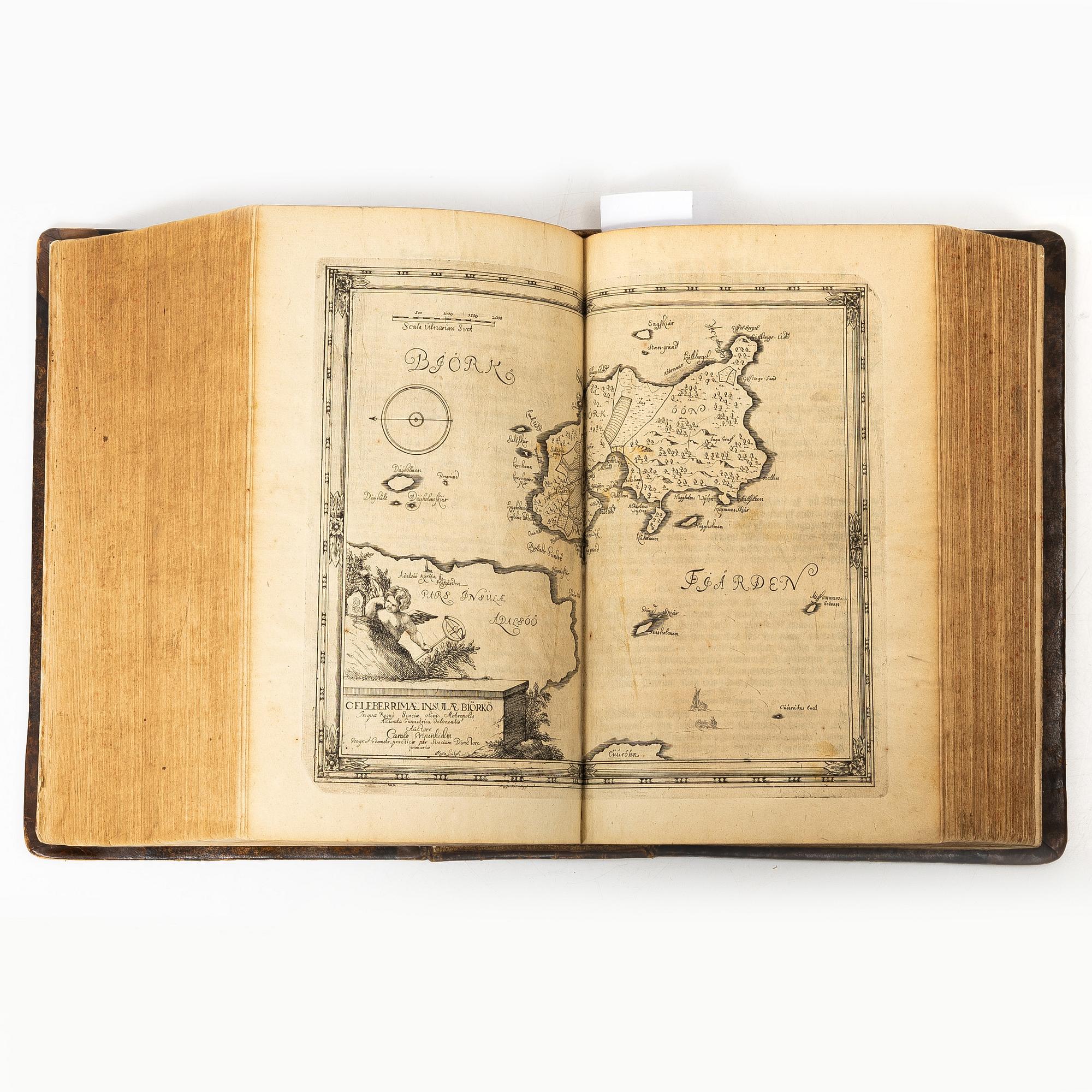 A Swedish law book from 1666 with the rare Björkö map.