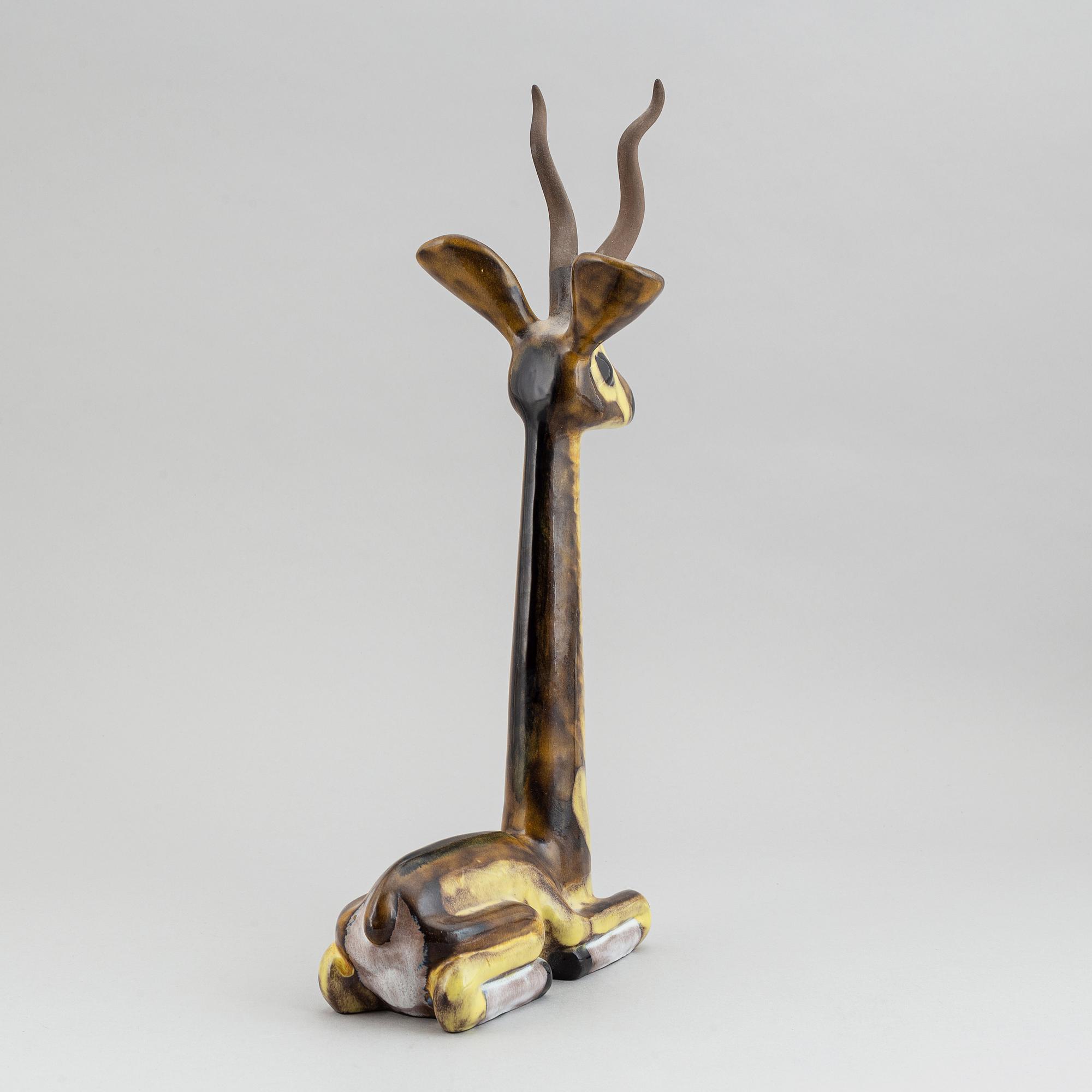 Vicke Lindstrand, a stoneware sculpture from Upsala-Ekeby.