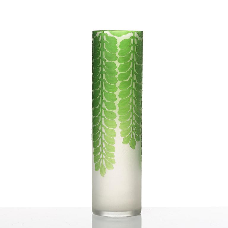 Karl Lindeberg, an Art Nouveau cameo glass vase, Kosta early 20th century.