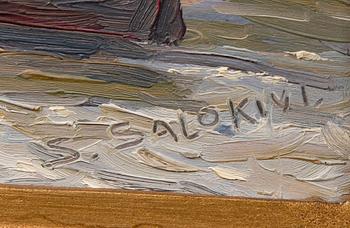 SANTERI SALOKIVI, KALASTAJIA SUURSAARELLA.