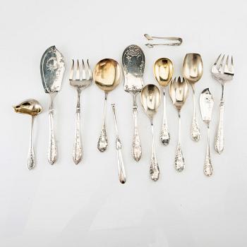 WA Bolin, flatware 150 pcs "Rococo" model C 1920s.