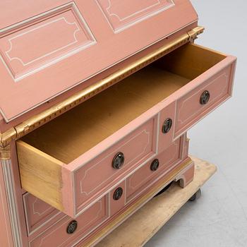 A Gustavian style writing cabinet, end of the 20th Century.