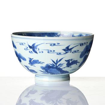 Skål, porslin. Mingdynastin, 1600-tal.