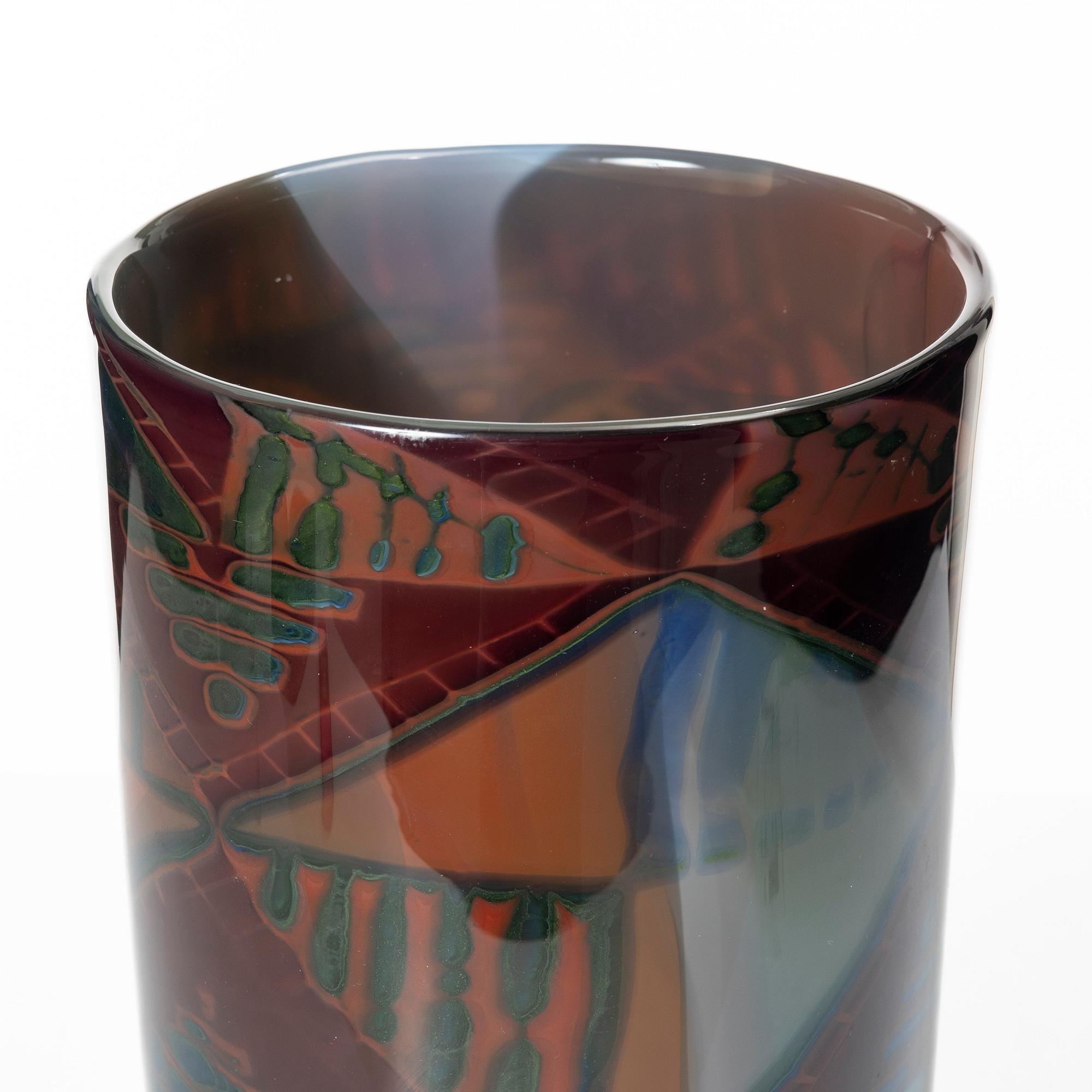 Eva Englund, vase, graal, Orrefors 1990.