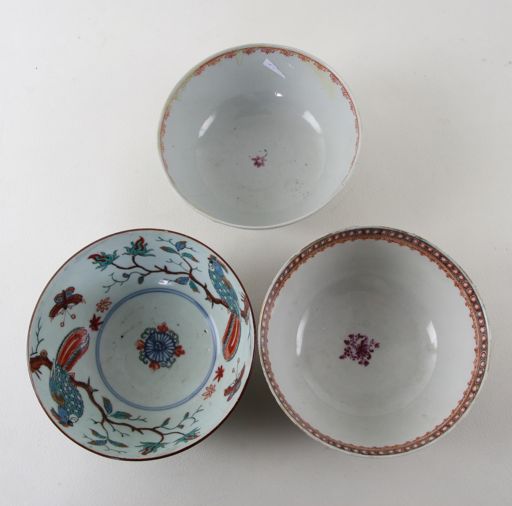 SKÅLAR, 3 st, porslin, Kina 17-1800-tal.