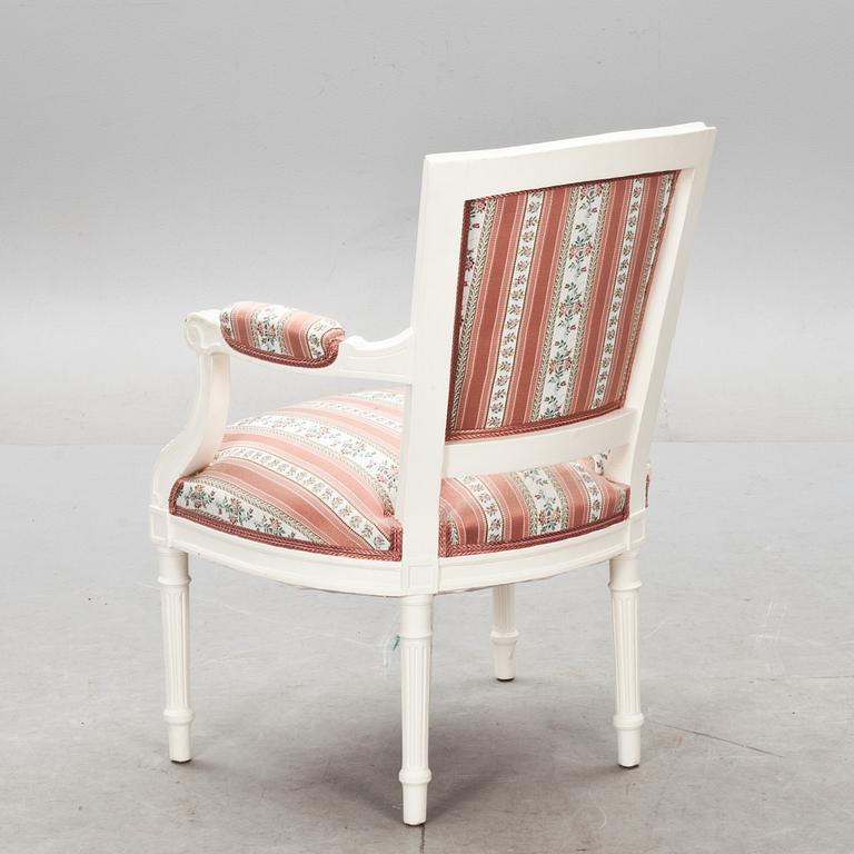 KARMSTOL, gustaviansk stil, omkring 1900.