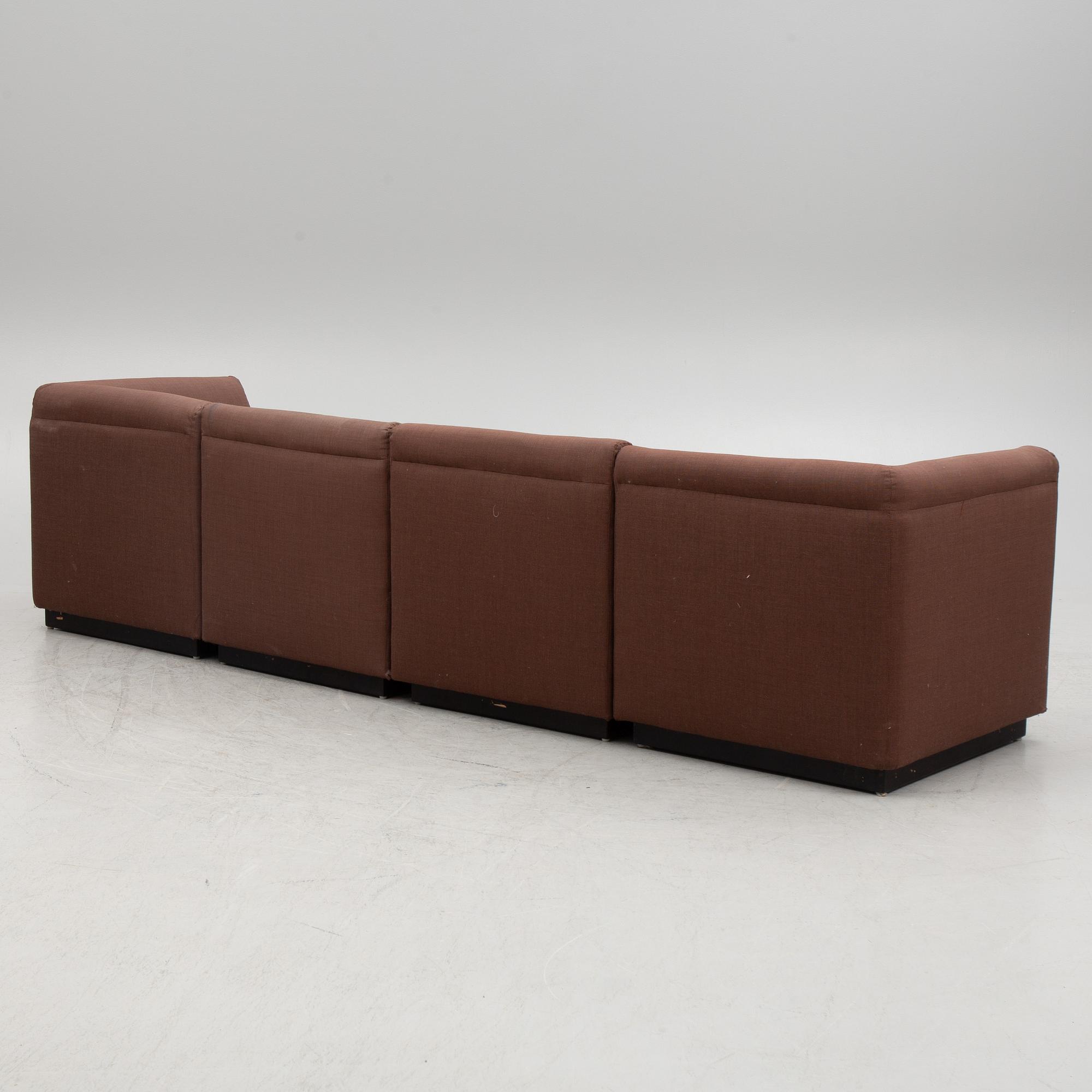 Modulsoffa, 8 delar, JOC Vetlanda, 1970-tal.