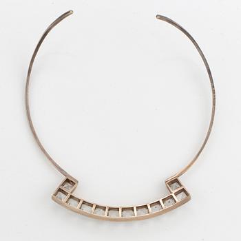 Silver and rock crystal necklace, R Lantz 1966.