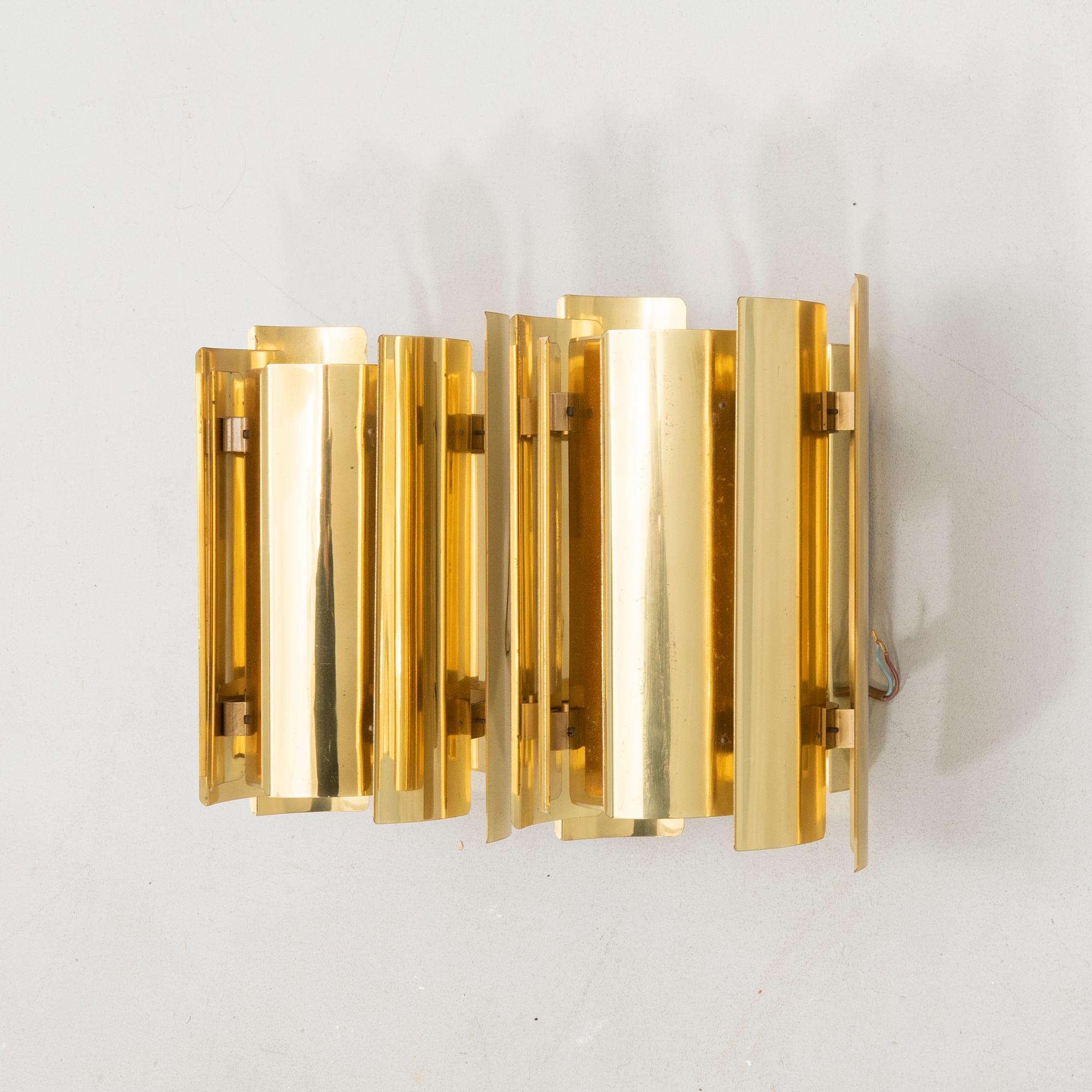 Wall lamps a pair Fagerhult late 20th century.