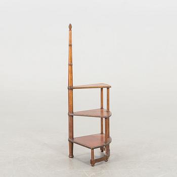 A Mahogany library ladder from the latter half of the 20th Century.