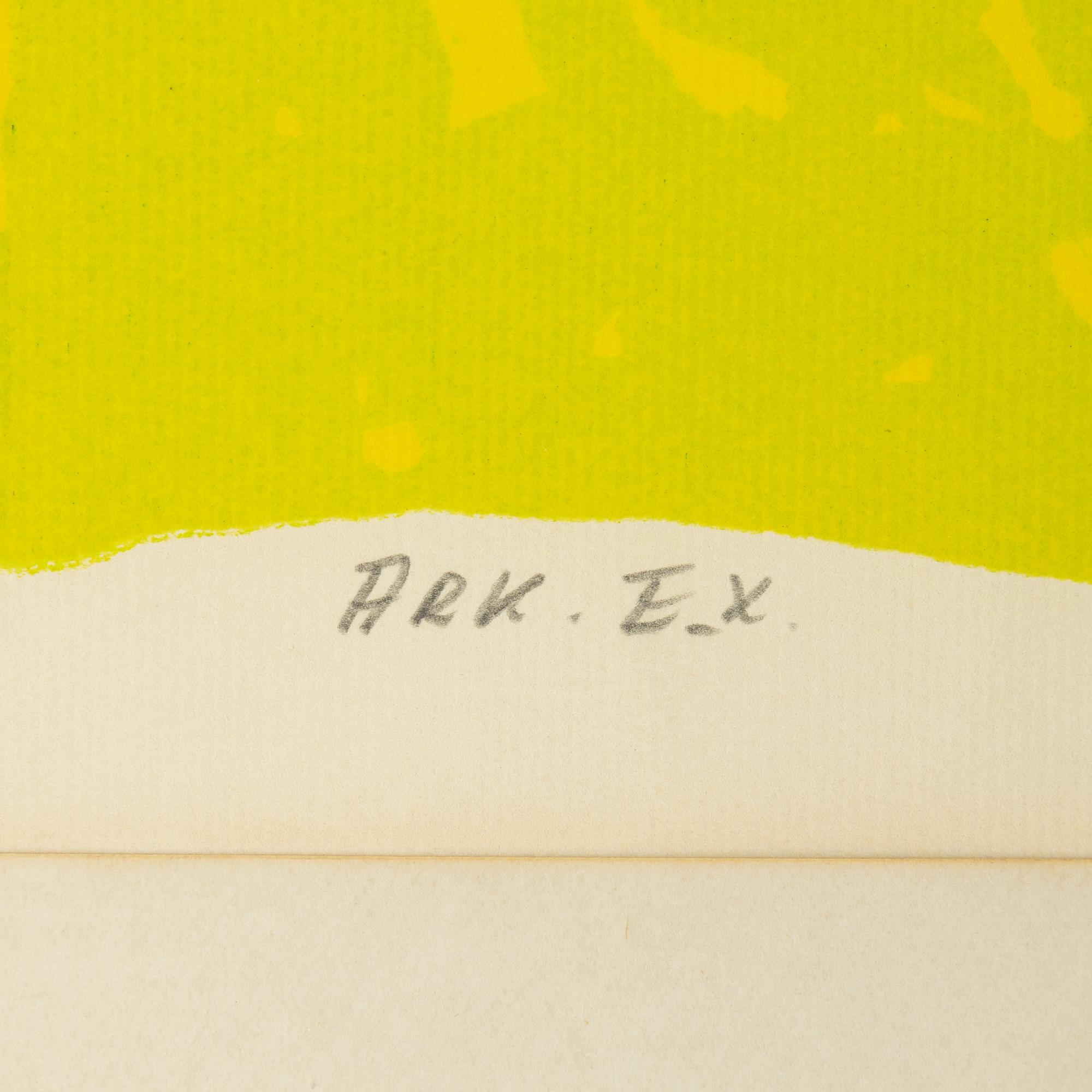 Inge Schiöler, screenprint in color, signed archive example.