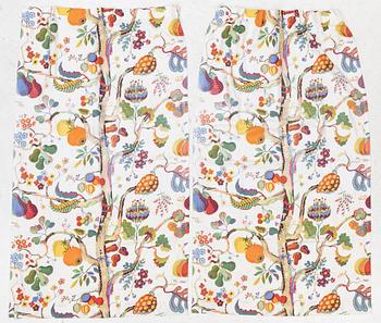 Josef Frank, a pair of 'Vegetable Tree' curtains, Svenskt Tenn.