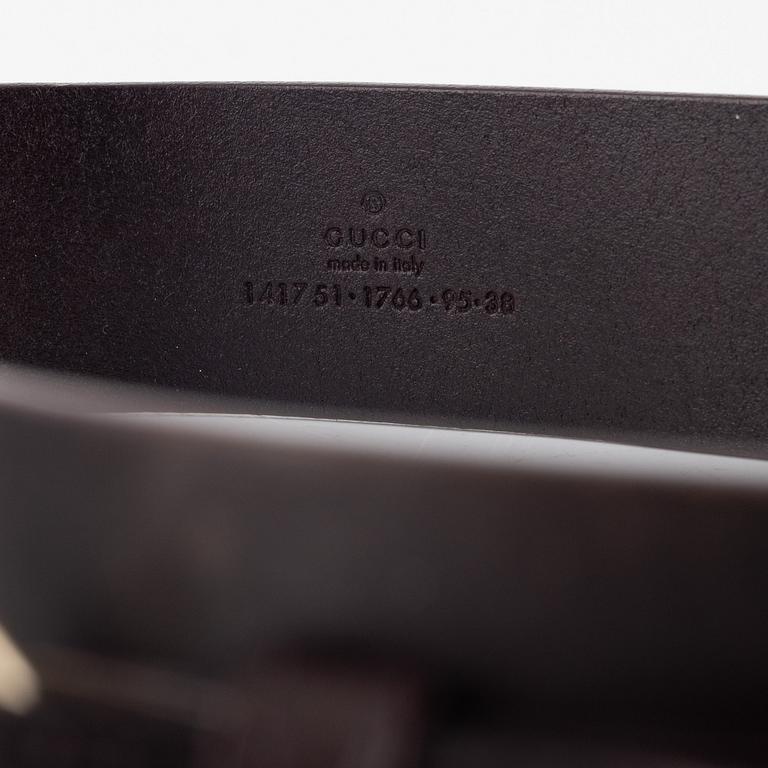 Gucci, 2 leather belts.