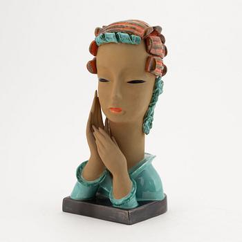 Kurt Goeble, an earthenware figurine, Goldscheider, Austria, 1930's/40's.