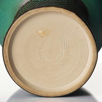 Stig Lindberg, a stoneware vase, Gustavsberg Studio, Sweden 1966.